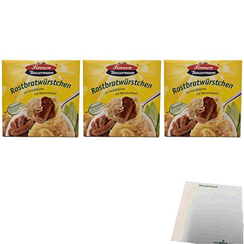 Sonnen Bassermann Rostbratwürstchen 3er Pack (3x480g Packung) + usy Block von usy