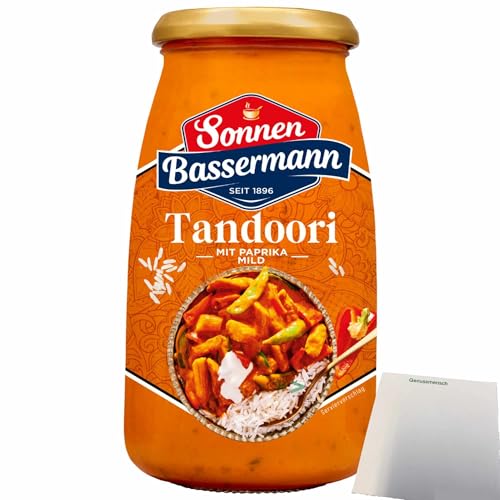 Sonnen Bassermann Tandoori Sauce mit Paprika (520g Glas) + usy Block von usy