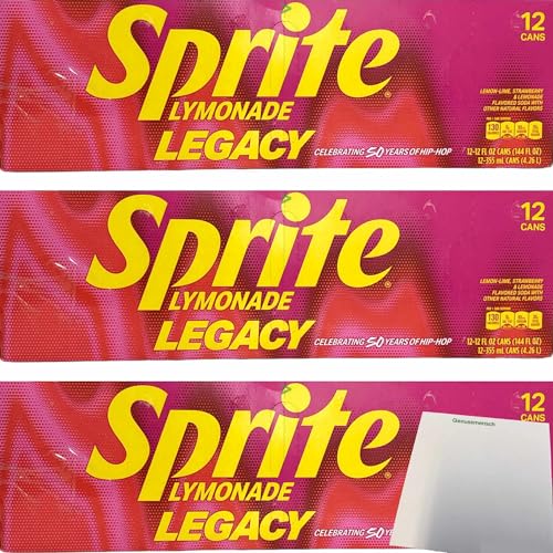 Sprite Legacy Lymonade Lemon-Lime & Strawberry 3er Pack (36x0,355l Dose) + usy Block von usy