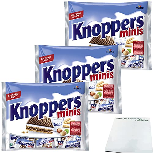 Storck Knoppers Minis das Frühstückchen und alles ist drin 3er Pack (3x200g Beutel) + usy Block von usy