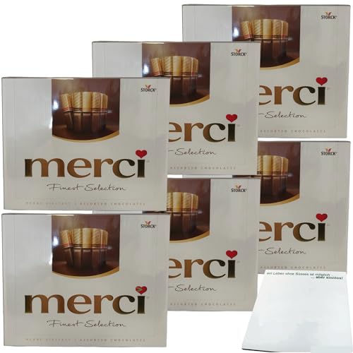 Storck Merci herbe Vielfalt Finest Selection 6er Pack (6x250g Packung) + usy Block von usy