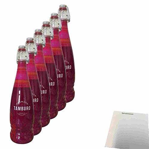 TAMBURO Vermouth Rojo 15% 6er Pack (6x1l Flasche Wermut) + usy Block von usy