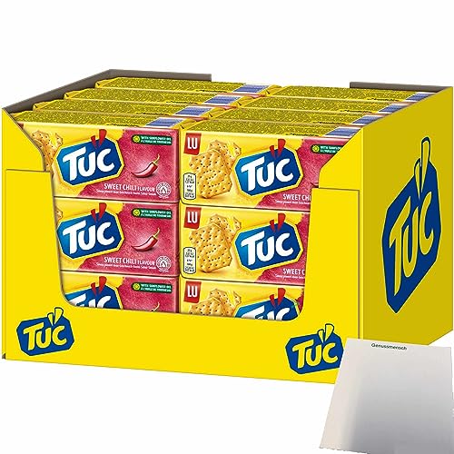 TUC Cracker Sweet Chili Würzung Salzgebäck VPE (24x100g Packung) + usy Block von usy