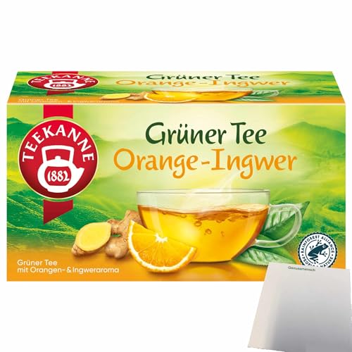 Teekanne Grüner Tee Ingwer Orange (20x 1,75g Teebeutel) + usy Block von usy