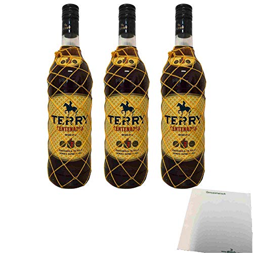 Terry Centenario 30% vol. 3er Pack (3x1l Flasche Brandy aus Spanien) + usy Block von usy