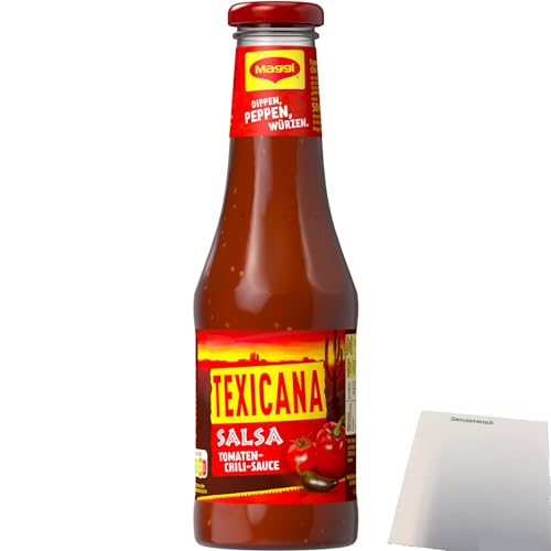 Texicana Salsa Tomaten Chili Sauce (1x500ml Flasche) + usy Block von usy