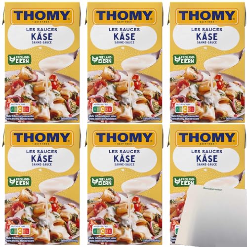 Thomy Les Käse-Sahne-Sauce 6er Pack (6x250ml Packung) + usy Block von usy
