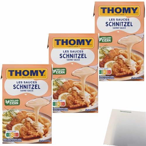 Thomy Les Schnitzel-Sahne-Sauce 3er Pack (3x250ml Packung) + usy Block von usy