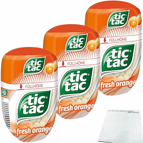 Tic Tac Big-Pack Fresh Orange 3er Pack (3x98g Packung) + usy Block von usy