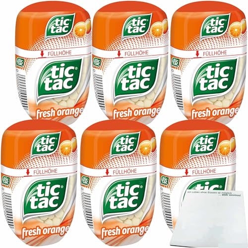 Tic Tac Big-Pack Fresh Orange 6er Pack (6x98g Packung) + usy Block von usy