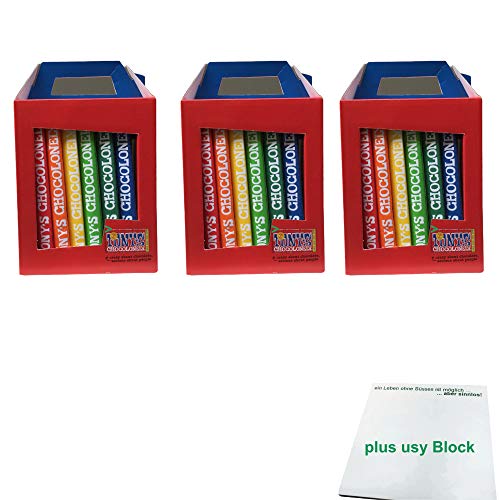 Tonys Chocolonely Rainbow Pack 6er (3x 6 Sorten à 180g) + usy Block von usy