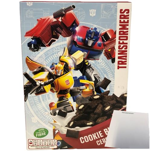 Transformers Cookie Bites Cereal Frühstückscerealien (375g Packung) + usy Block von usy