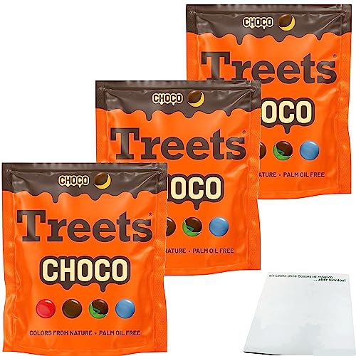 Treets Bunte Choco Linsen 3er Pack (3x300g Packung) + usy Block von usy