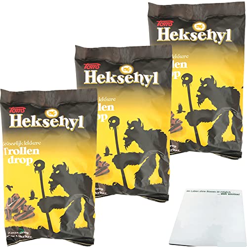 Trollendrop zoete drop Zak weiche Süßlakritz-Stäbchen 3er Pack (3x1kg Packung) + usy Block von usy