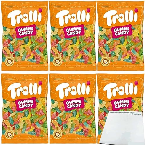 Trolli Funiverse Sour mix sauerer Fruchtgummi 6er Pack (6x1kg XL Packung) + usy Block von usy