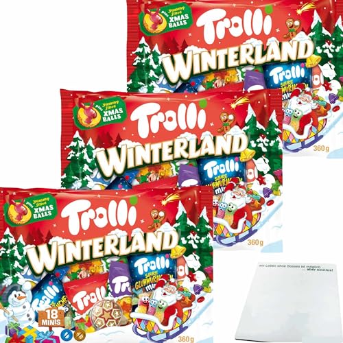 Trolli Winterland 3er Pack (3x360g Packung) + usy Block von usy