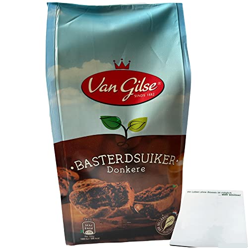 Van Gilse Donkere Basterd Suiker 600g (Zucker zum Backen von Brot, Keksen und Pfannkuchen) + usy Block von usy