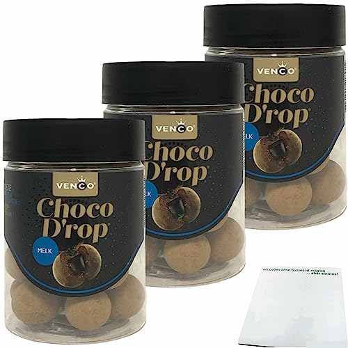 Venco Choco Drop Melk 3er Pack (3x146g Dose) + usy Block von usy