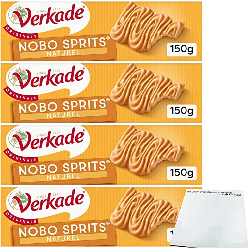 Verkade Nobo Sprits Original Spritzgebäck (4 x 150g Packung) + usy Block von usy