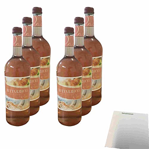 Weinkrone Spritzer Rosé mit 6% Vol 6er Pack (6x1l Flasche) + usy Block von usy