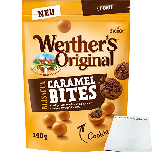 Werther's Original Blissful Caramel Bites Cookie (140g Beutel) + usy Block von usy