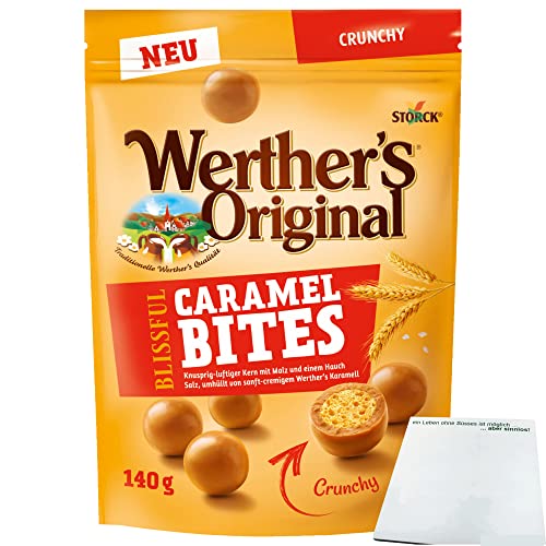 Werther's Original Blissful Caramel Bites Crunchy (140g Beutel) + usy Block von usy