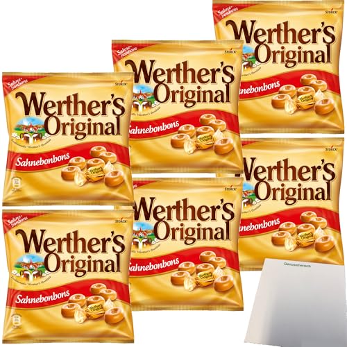 Werthers Original Classic Sahnebonbon 6er Pack (6x245g Beutel) + usy Block von usy