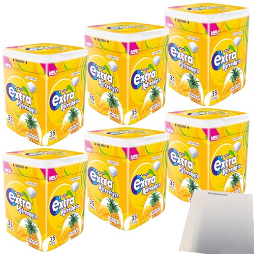 Wrigleys Extra Refreshers Tropical Kaugummi 6er Pack (6x35 Stck. Dose) + usy Block von usy