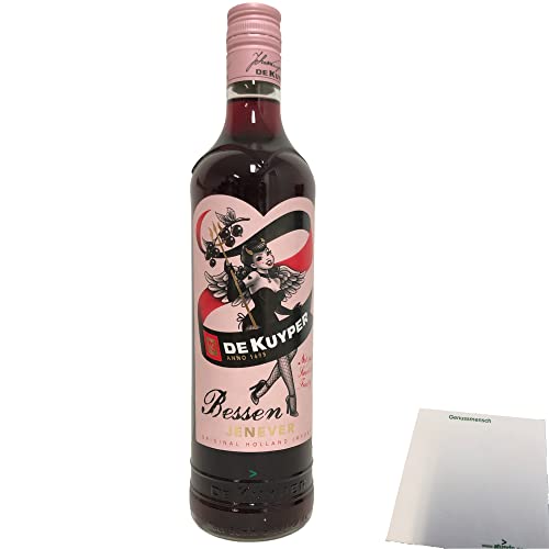 de Kuyper Bessen Genever Schwarze Johannisbeeren 20%vol. 1er Pack (1x0,7 Liter Flasche) + usy Block von usy