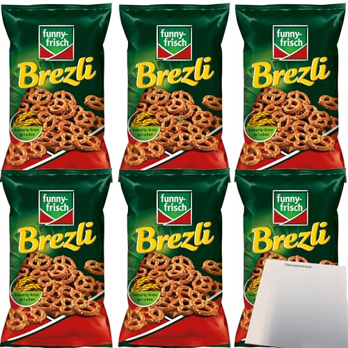 funny frisch Brezli Mini-Laugenbrezeln 6er Pack (6x160g Packung) + usy Block von usy