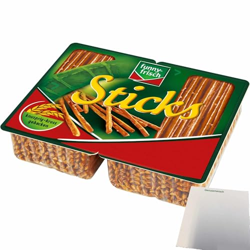 funny-frisch Sticks Salzstangen (200g Packung) + usy Block von usy