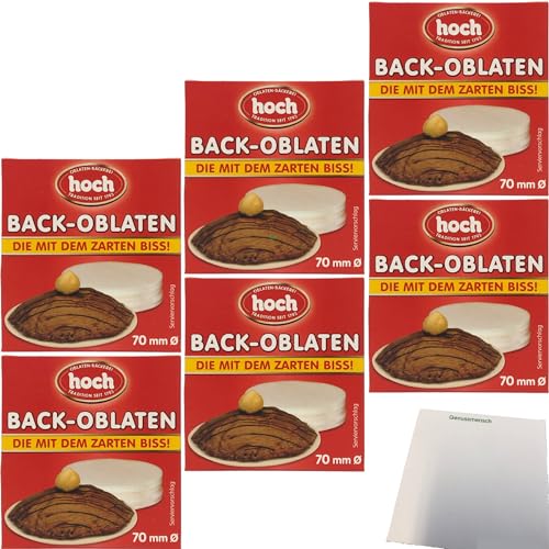 hoch Back-Oblaten mit dem zarten Biss 70mmØ (6x53g Packung) + usy Block von usy