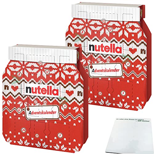 nutella Adventskalender 2023 2er Pack (2x528g Packung) + usy Block von usy
