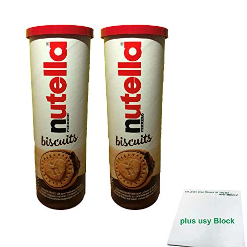 nutella biscuits 2er Pack (2x166g Rolle) + usy Block von usy
