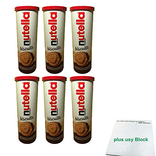 nutella biscuits 6er Pack (6x166g Rolle) + usy Block von usy