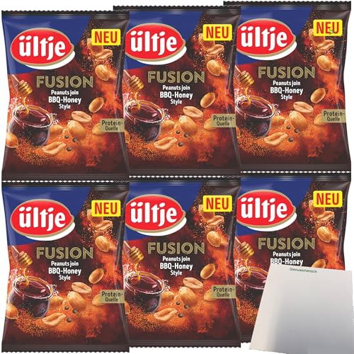 ültje Erdnüsse Fusion BBQ Honey Style 6er Pack (6x150g Beutel) + usy Block von usy