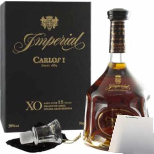 usy Bundle für CARLOS I IMPERIAL - Brandy - Solera Gran Reserva 40% Vol. (0,7L Flasche) + usy Block von usy