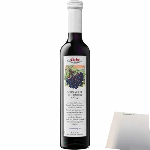 usy Bundle für Darbo Fruchtsirup Schwarzer Holunder (0,5l Flasche) + usy Block von usy