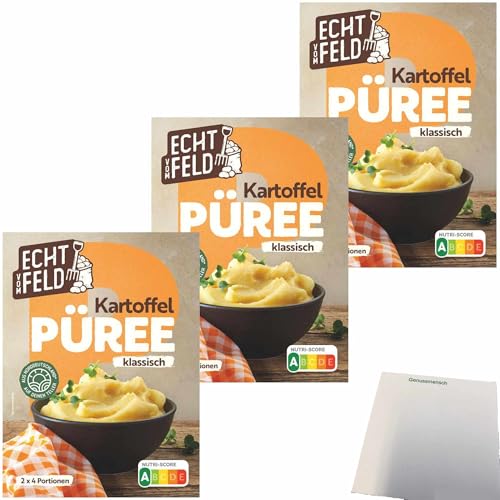 usy Bundle für Echt vom Feld Kartoffelpüree klassisch 3er Pack (3x230g Packung) + usy Block von usy