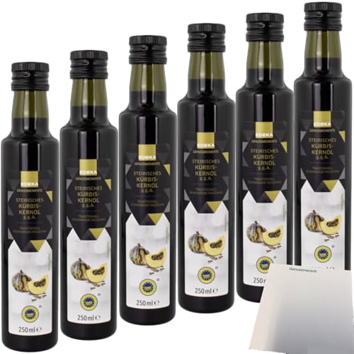 usy Bundle für Edeka Genussmomente Kürbiskernöl 6er Pack (6x250ml Glas) + usy Block von usy