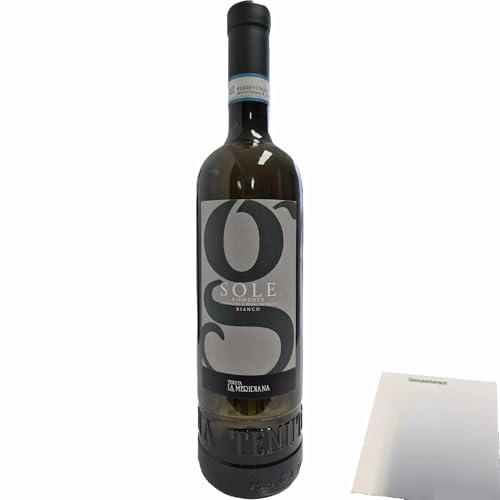 usy Bundle für Tenuta La Meridiana Sole Piemonte Weißwein (750ml Flasche) + usy Block von usy