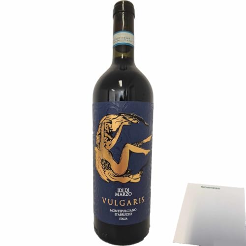usy Bundle für Idi Di Marzo Montepulciano d?Abruzzo DOC Rotwein VULGARIS 13% vol. (750ml Flasche) + usy Block von usy
