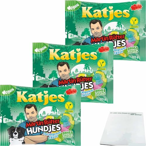 usy Bundle für Katjes Hundjes Martin Rütter Fruchtgummi Edition 3er Pack (3x175g Packung) + usy Block von usy