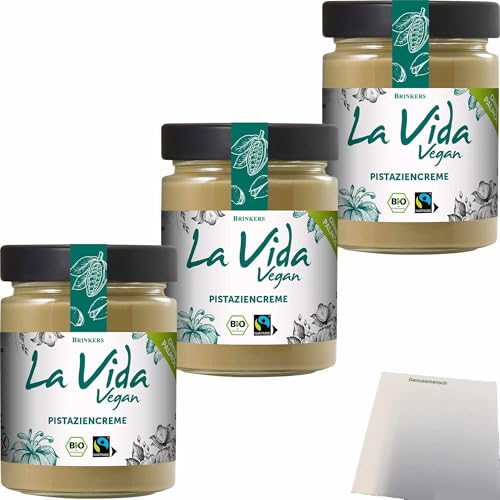 usy Bundle für La Vida Vegan Bio Pistaziencreme Vegan 3er Pack (3x270g Glas) + usy Block von usy