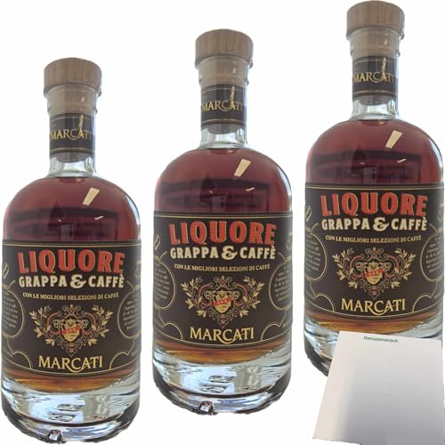 usy Bundle für Marcati Grappa Caffe 38% Vol. 3er Pack (3x0,7L Flasche) + usy Block von usy