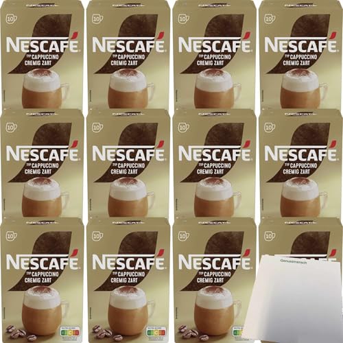 usy Bundle für Nescafe Gold Typ Cappuccino Cremig Zart Getränkepulver 12x140g Packung (120x14g Sticks) + usy Block von usy