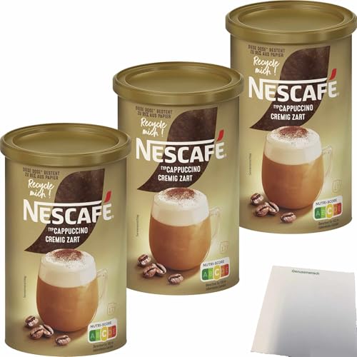 usy Bundle für Nescafe Gold Typ Cappuccino Cremig Zart löslicher Bohnenkaffee 3er Pack (3x250g Dose) + usy Block von usy