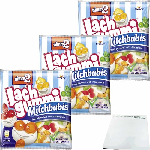 usy Bundle für Nimm 2 Lachgummis Milchbubis 3er Pack (3x225g Packung) + usy Block von usy