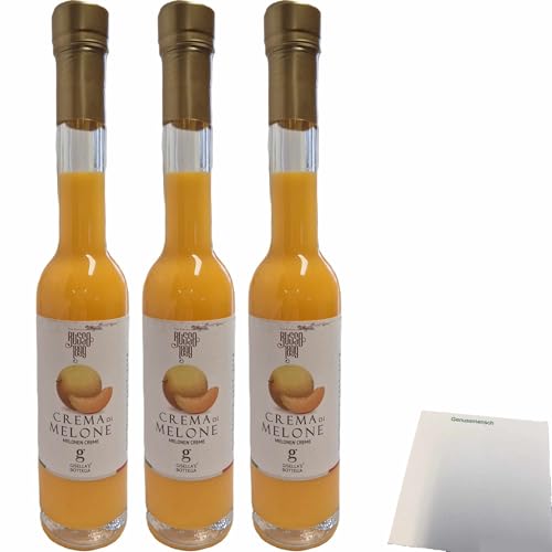 usy Bundle für Russo Crema di Melone, Melonen Creme Likör 3er Pack (3x200ml Flasche) + usy Block von usy