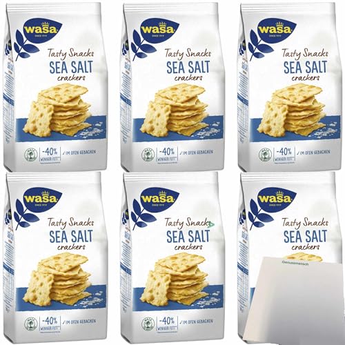 usy Bundle für Wasa Tasty Snacks Crackers Meersalz 6er Pack (6x180g Packung) + usy Block von usy